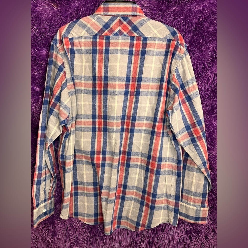 Billy Reid Red and Blue Checkered Shirt - Picture 2 of 5